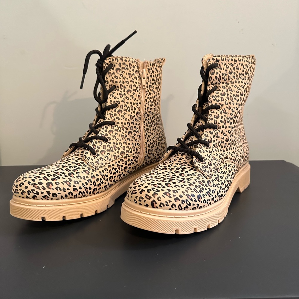 Leopard print boots